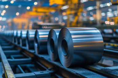Industrielle Rollen in einer Halle.