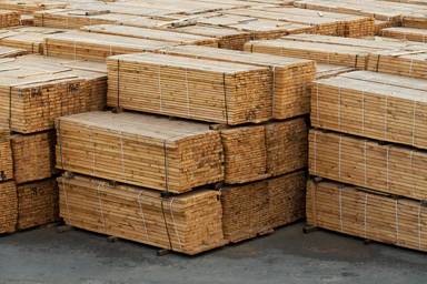 A depot for wooden planks.
