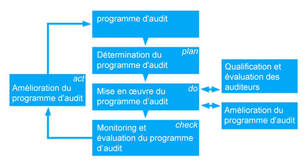Schéma. Montre le processus d'un programme d'audit