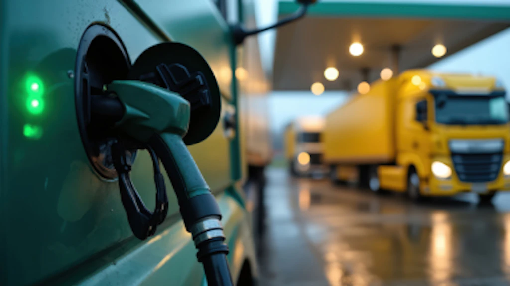 Un camion recharge sa batterie à une borne.