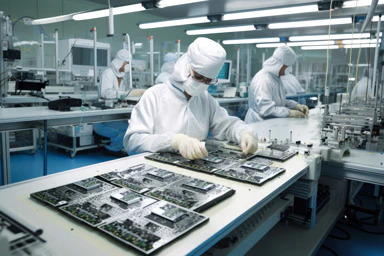 Degli esperti di tecnologia lavorano in un laboratorio 